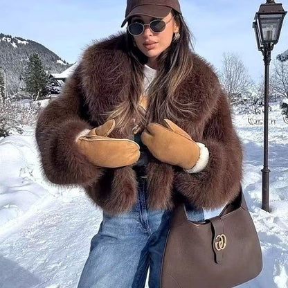 Faux Fur Coat Short Chic