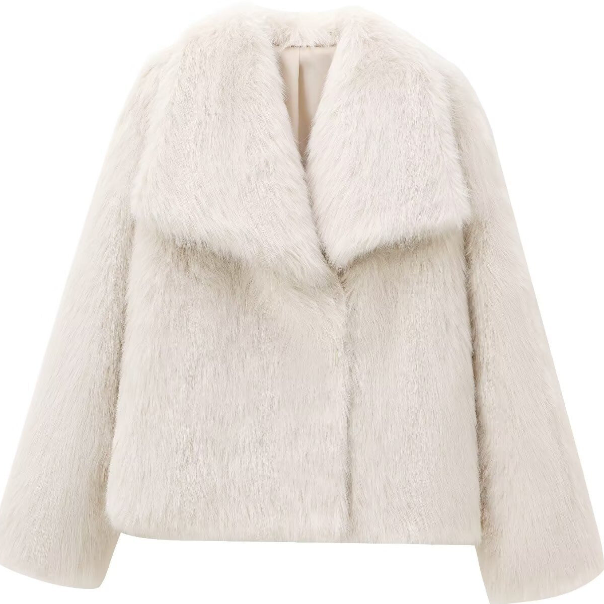 French Lapel Fur Plush Coat