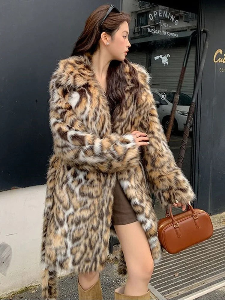 Furelle™ – Faux Fur Chic Female Coat