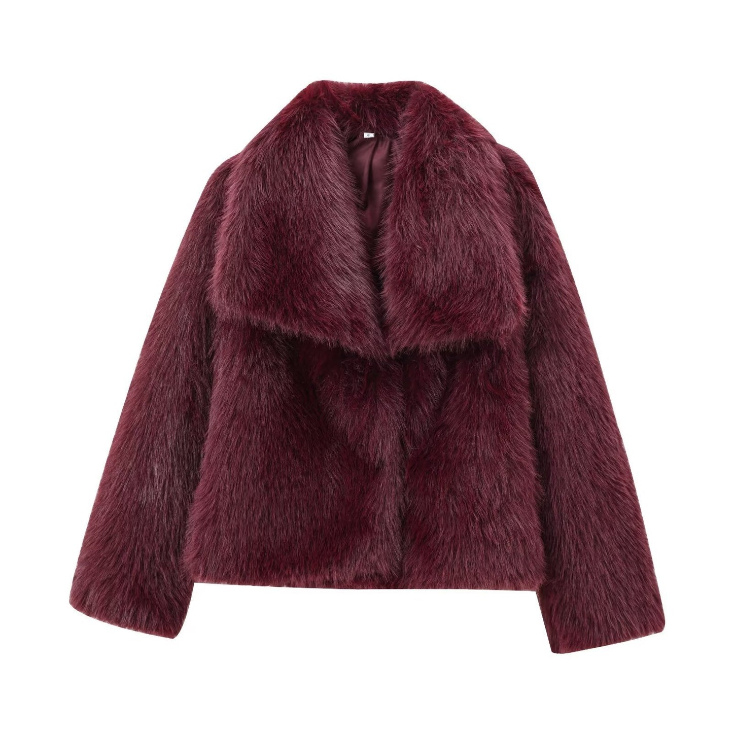 French Lapel Fur Plush Coat