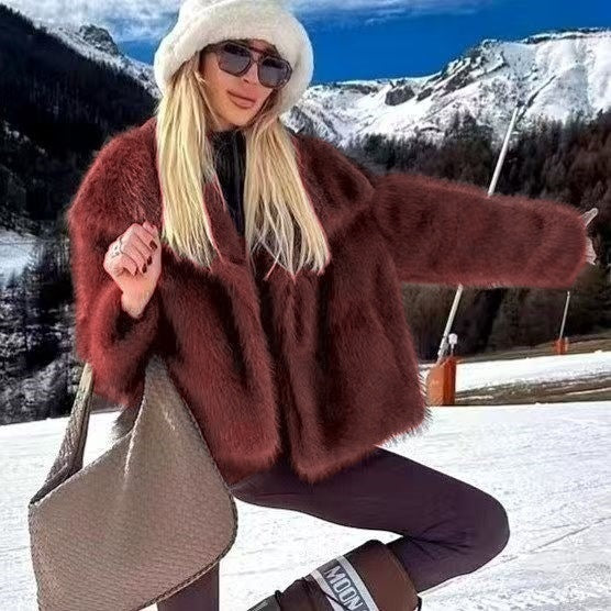 Faux Fur Coat Short Chic
