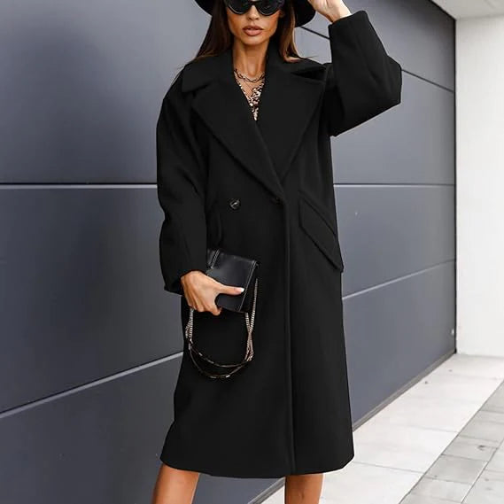 Nordalle™ – Long Collar Woolen Overcoat