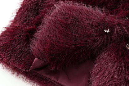 French Lapel Fur Plush Coat