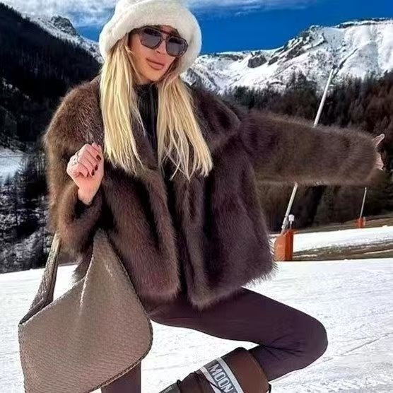 Faux Fur Coat Short Chic
