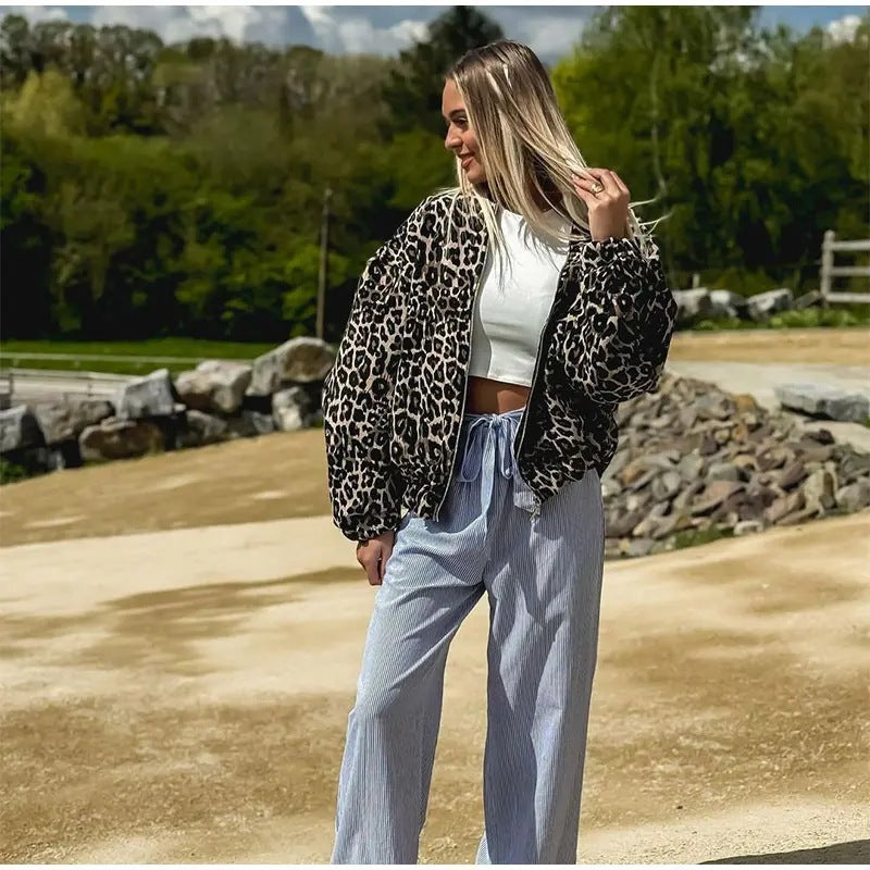 Levora™ – Leopard Print Street Jacket