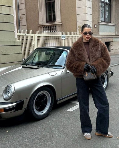 Faux Fur Coat Short Chic