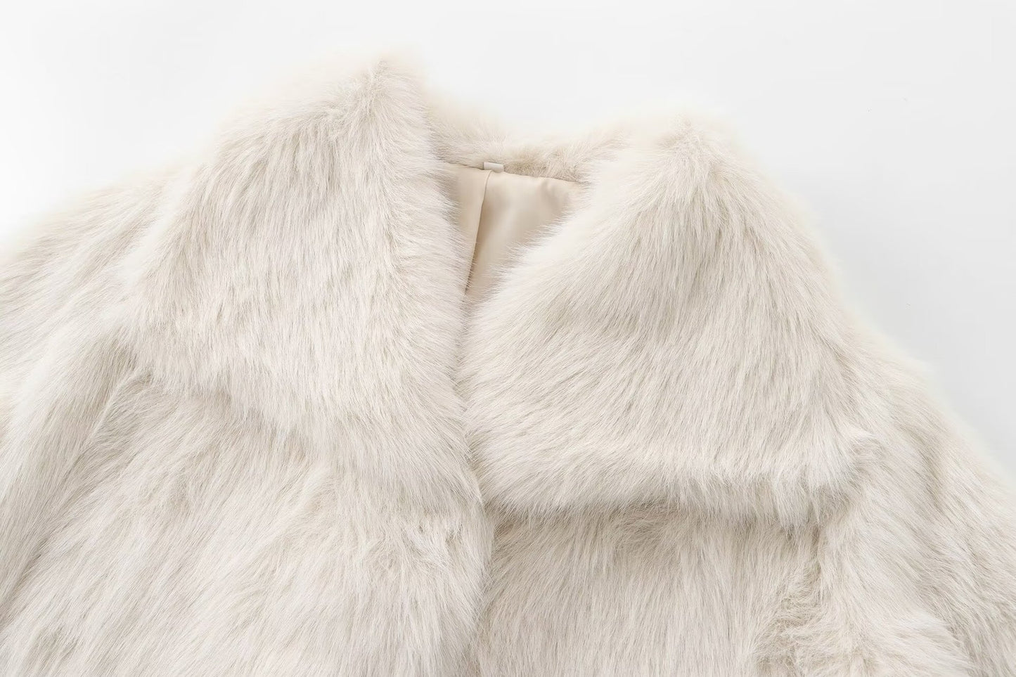 French Lapel Fur Plush Coat